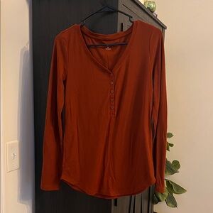 Women's Rust Long Sleeve Top